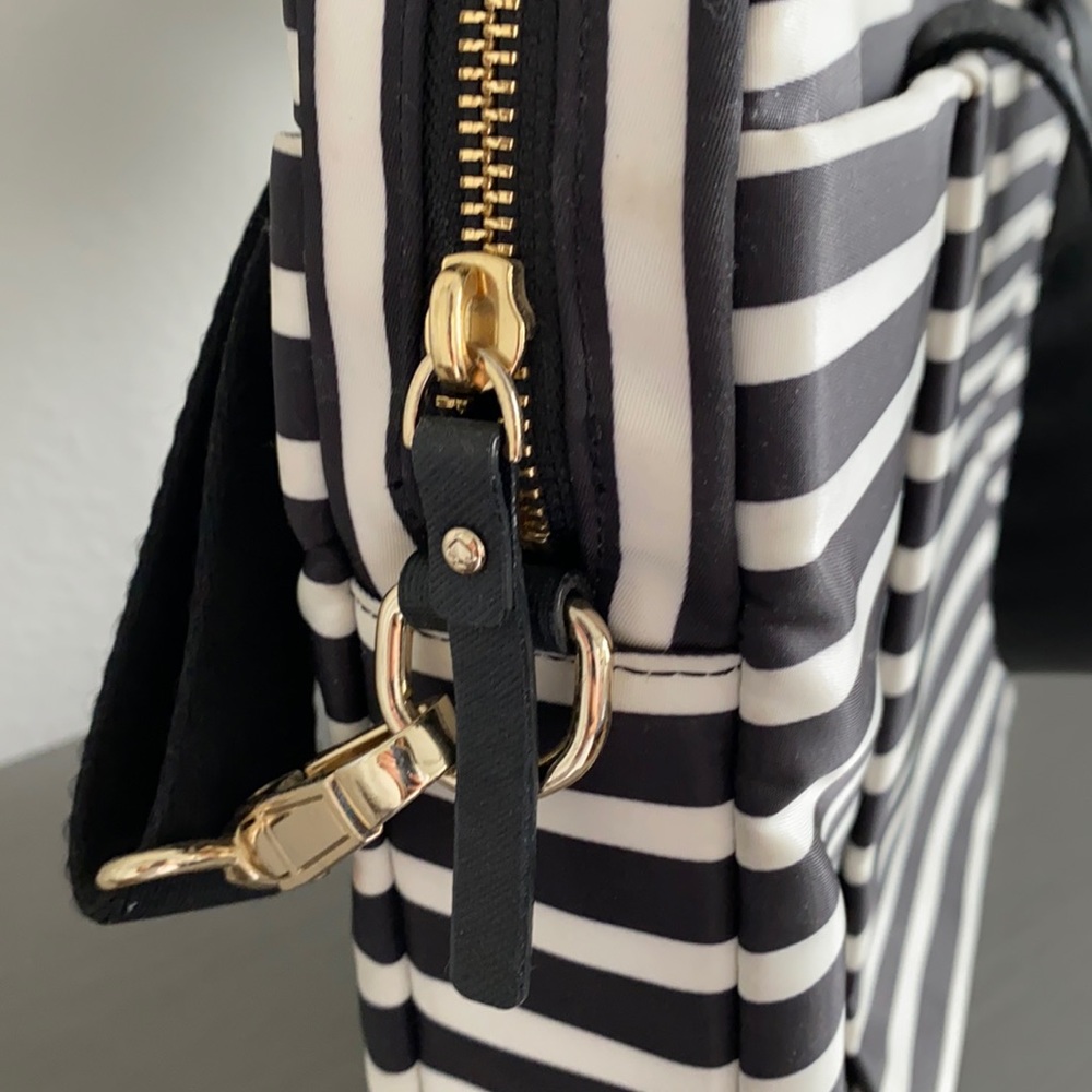 kate spade Black and Ivory Striped Laptop Bag - Picture 5 of 14